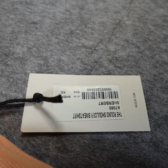 AGOLDE Sweater Womens Extra Small NWT The Round Shoulder Sweatshirt Sherbert - Picture 3 of 9